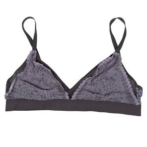 Adore Me Gray Lilac Lace Triangle Bralette Comfortable Everyday‎ Lingerie Large